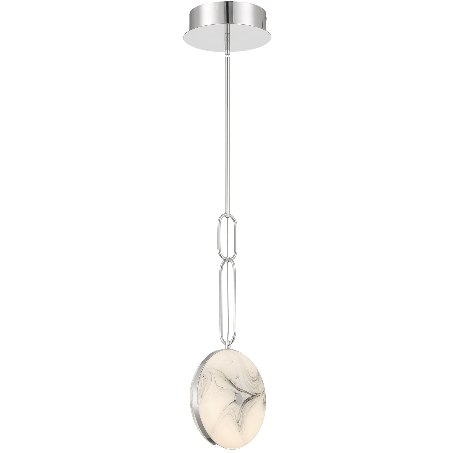 Disuco LED 7 inch Chrome Pendants Ceiling Light