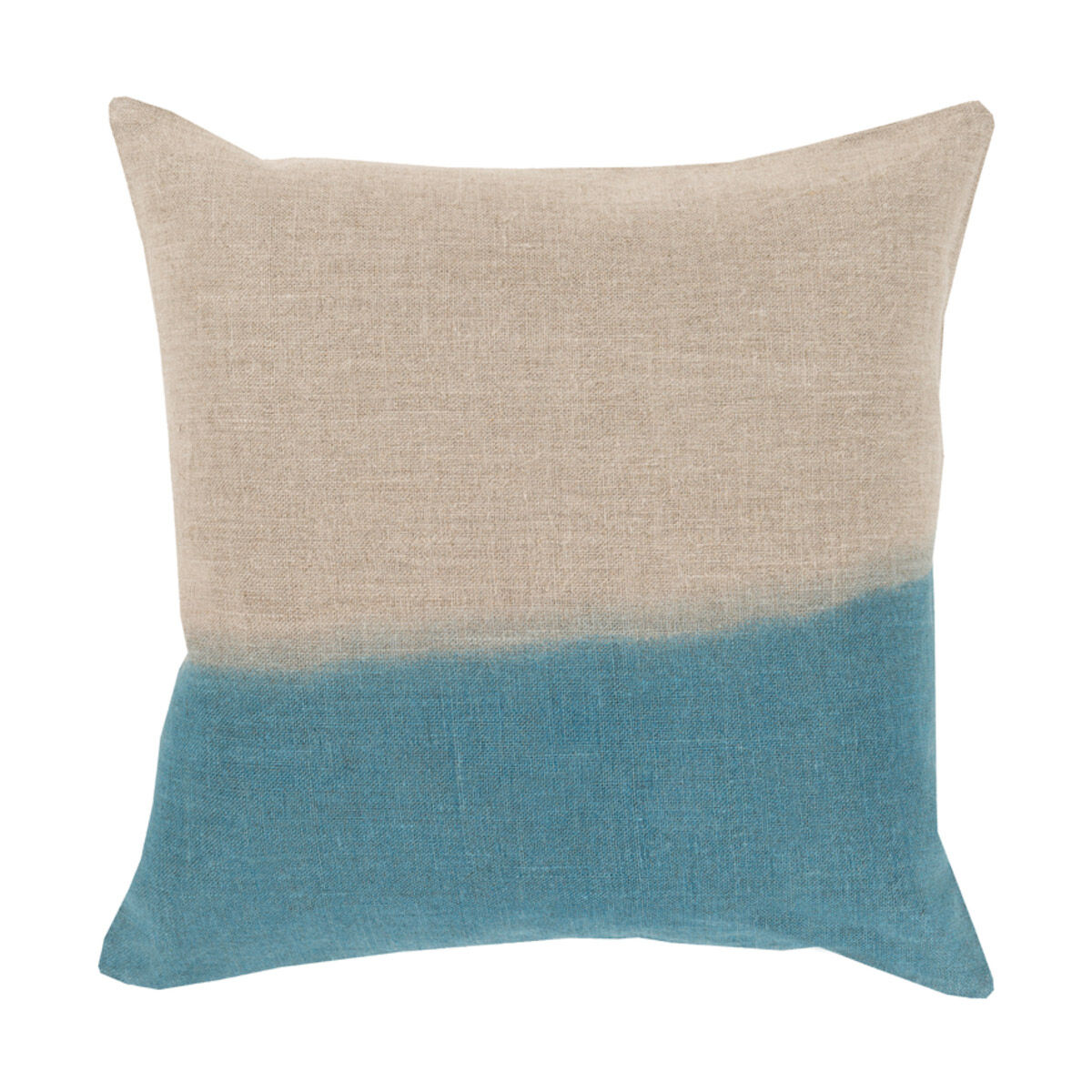Dip Dyed 22 X 22 inch Khaki/Teal Pillow Kit