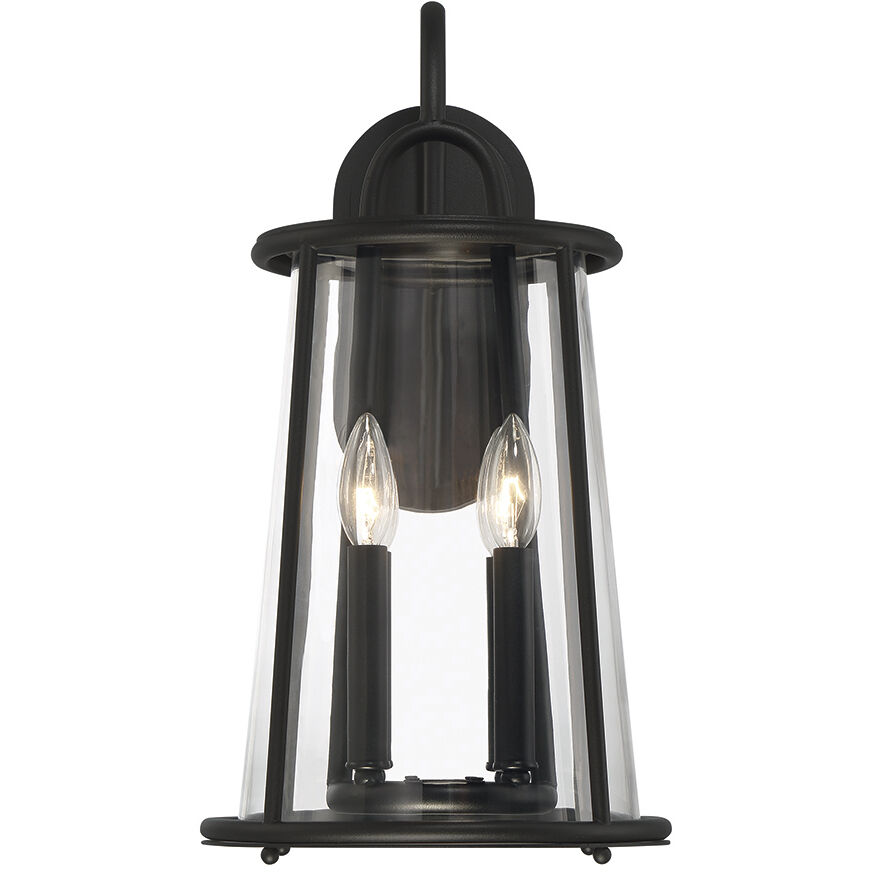 Daulle 6 Light 25 inch Satin Black Outdoor Wall Sconce