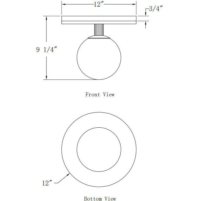 Carnagie LED 12 inch Matte Black Flush Mount Ceiling Light