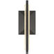 Aelin LED 14 inch Matte Black Outdoor Wall Sconce