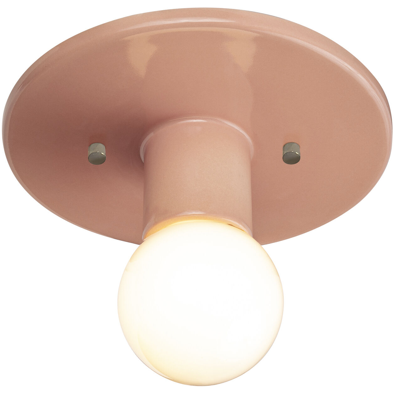 Radiance Collection 1 Light 8 inch Gloss Blush Flush Mount Ceiling Light