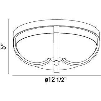 Andrew LED 13 inch Bronze Flush Mount Ceiling Light