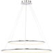 Valley LED 31.5 inch Chrome Chandelier Ceiling Light, Large