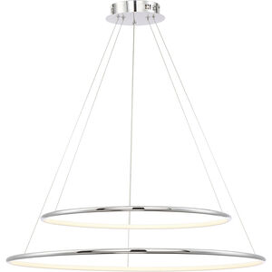 Valley LED 31.5 inch Chrome Chandelier Ceiling Light, Large