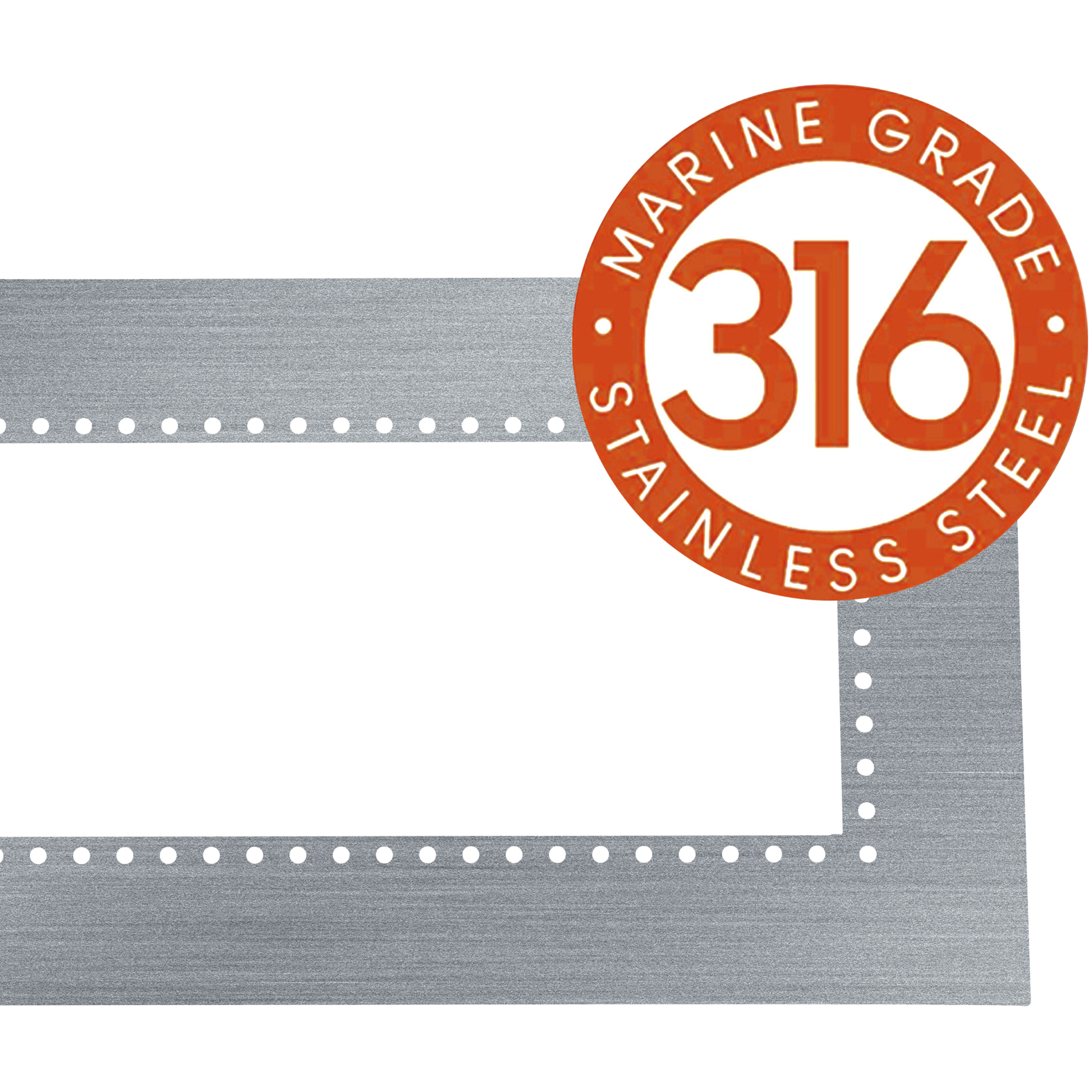 Ontario 17 X 4 inch Marine Grade Stainless Steel Patio Heater Flush Mount Kit