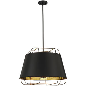 Tura 6 Light 24 inch Black Pendant Ceiling Light