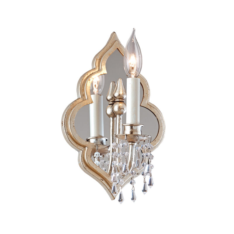 Bijoux 1 Light 7.5 inch Warm Silver Leaf Wall Sconce Wall Light