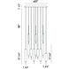 Cumberland LED 22 inch Black Chandelier Ceiling Light
