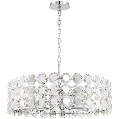 Perrene 8 Light 31.5 inch Chrome Chandelier Ceiling Light