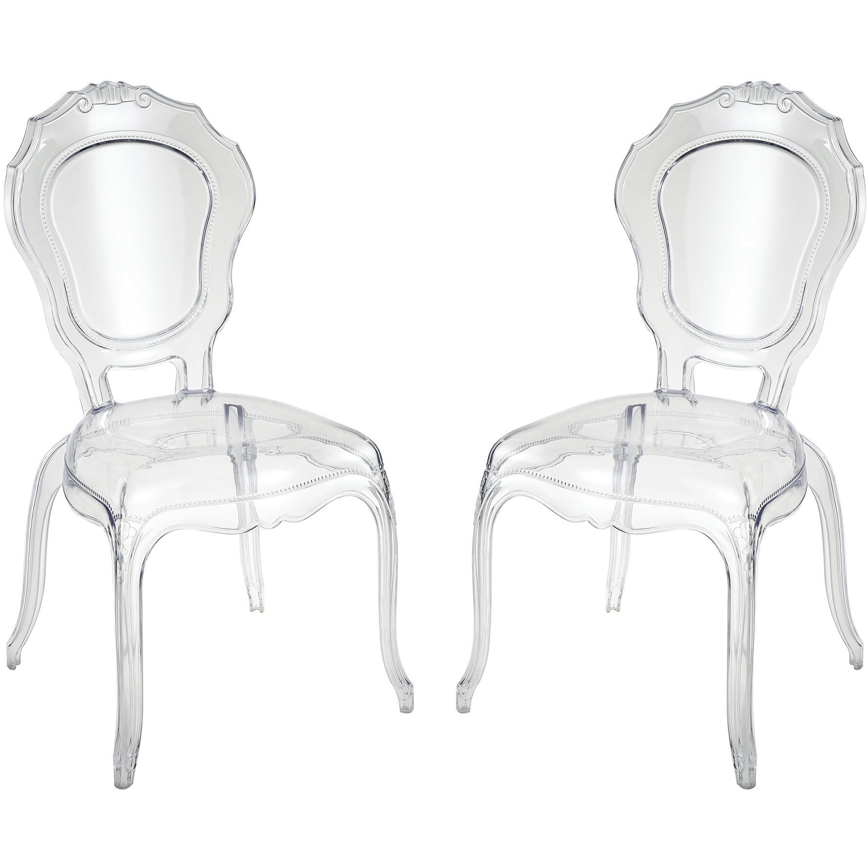 Vie En Rose Clear Chair, Set of 2