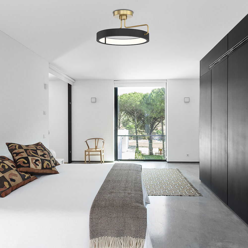 Pemberton LED 18 inch Brass Pendant Ceiling Light, Small