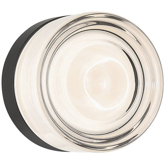 Sternn LED 5 inch Matte Black Outdoor Surface Mount in Clear Smooth