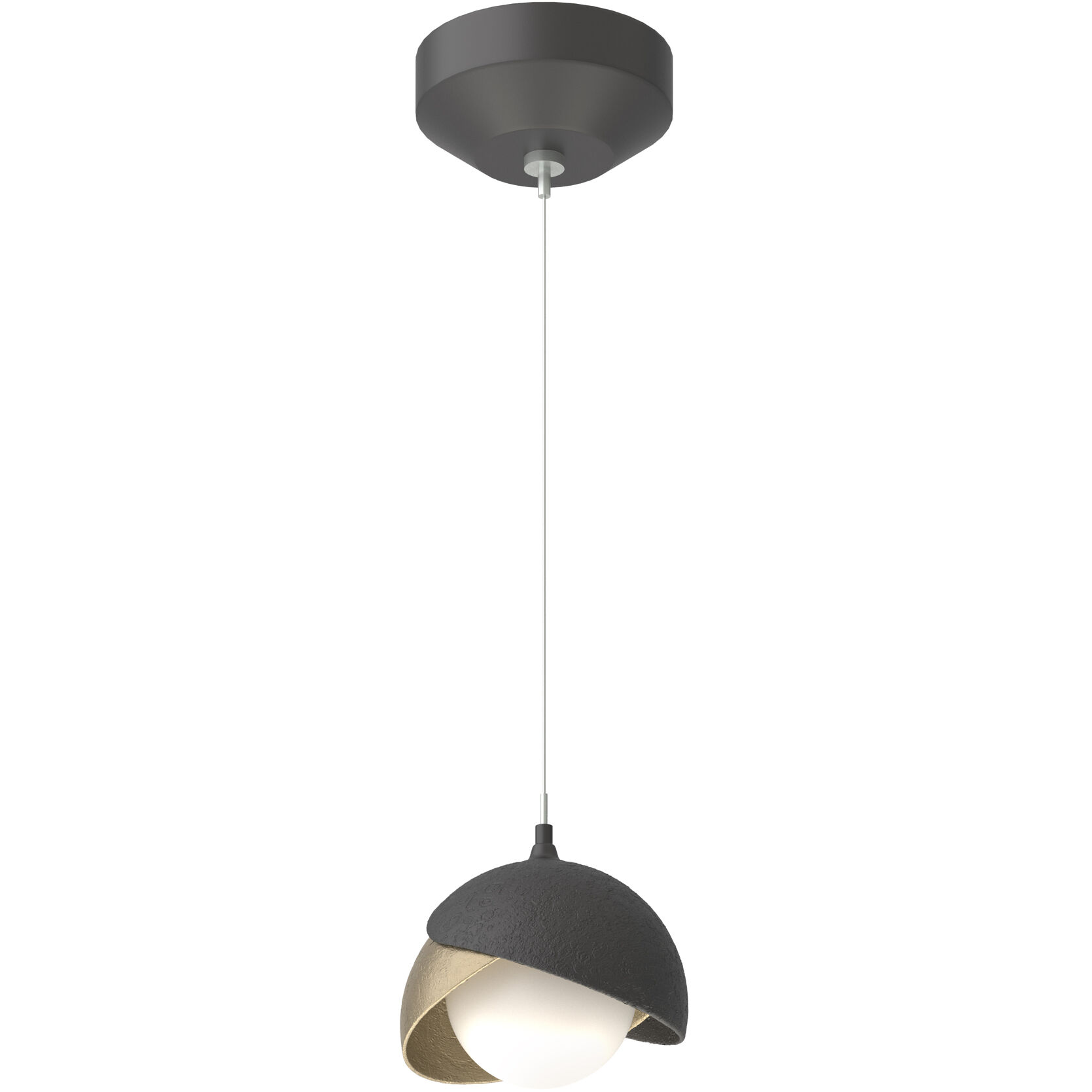 Brooklyn 1 Light 6 inch Black and Soft Gold Mini Pendant Ceiling Light - Open Box