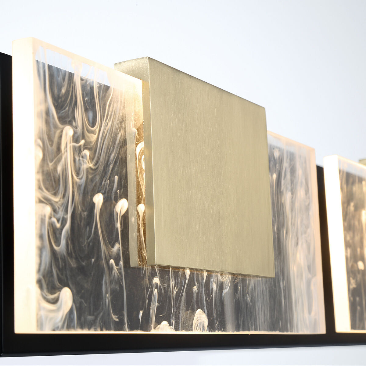 Kasha LED 27.75 inch Gold and Black Vanity Light Wall Light