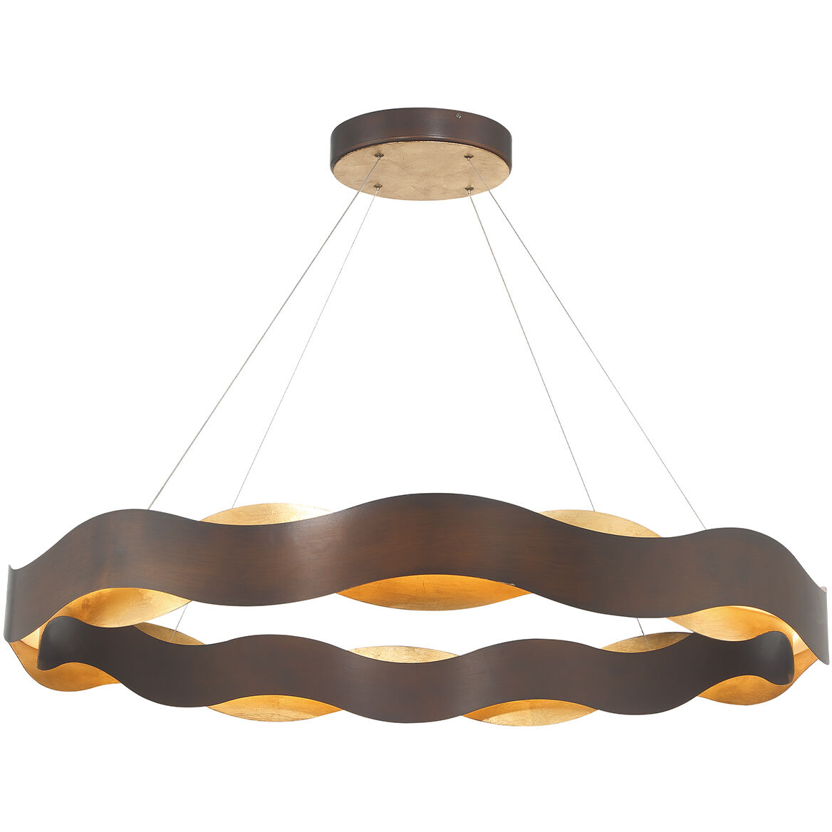 Vaughan LED 46 inch Bronze and Gold Chandelier Ceiling Light