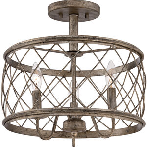 Dury 3 Light 14.50 inch Semi-Flush Mount