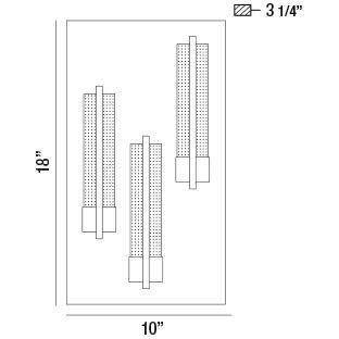 Pari LED 18 inch Antique Silver Outdoor Wall Mount