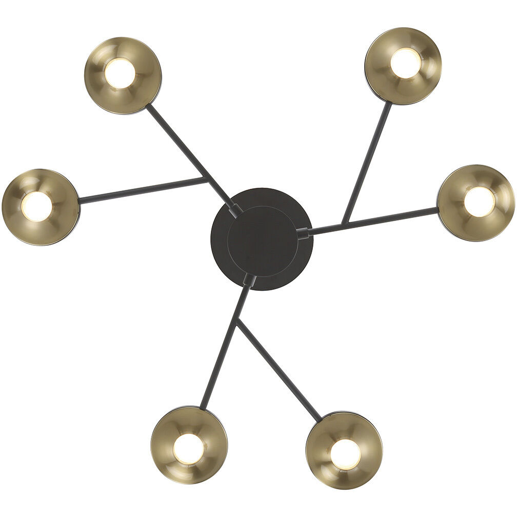 Torcia LED 24.25 inch Black Chandelier Ceiling Light