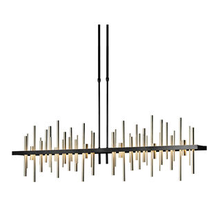 Cityscape LED 51.9 inch Black and Soft Gold Pendant Ceiling Light, Large