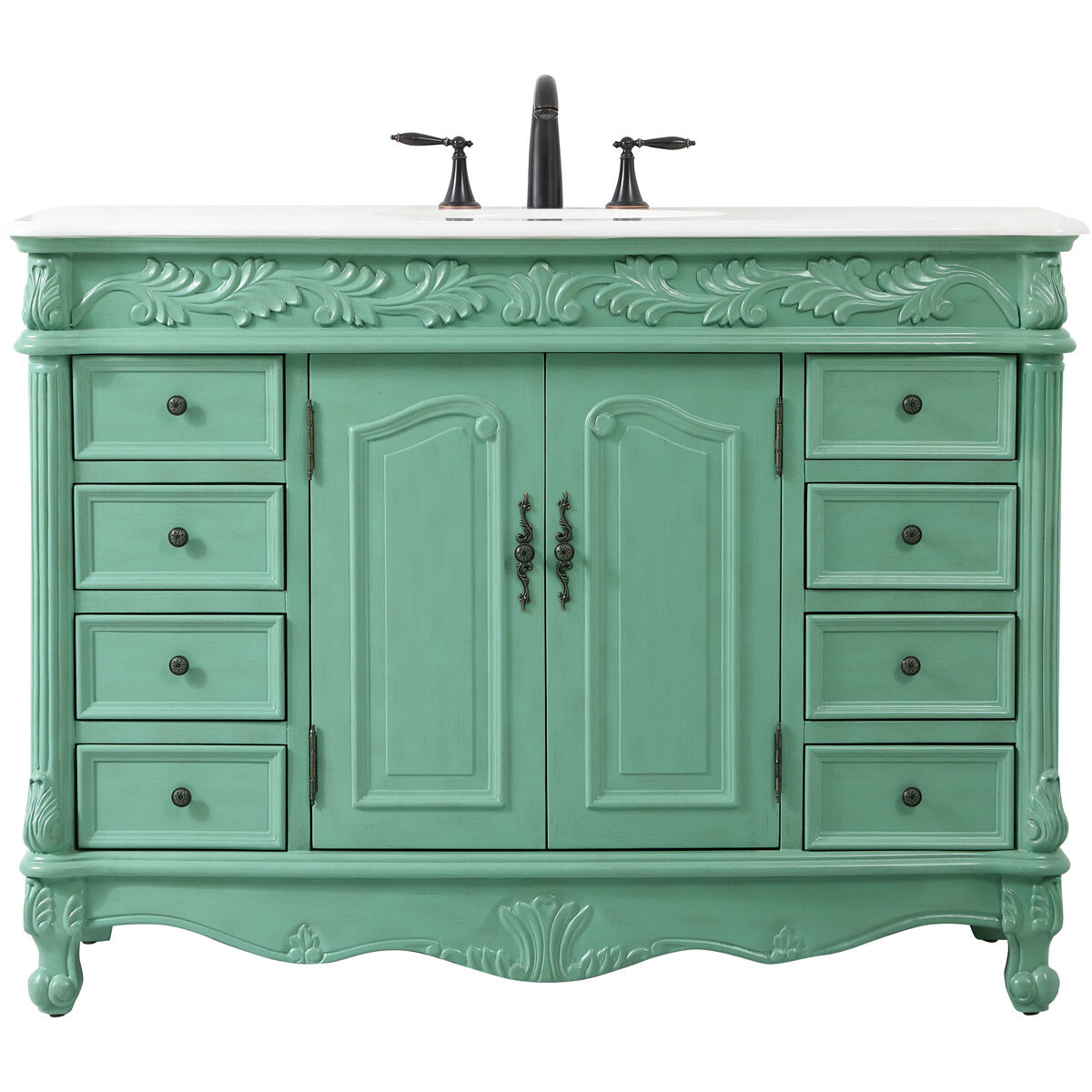 Clarion 48 X 22 X 36 inch Vintage Mint Vanity Sink Set