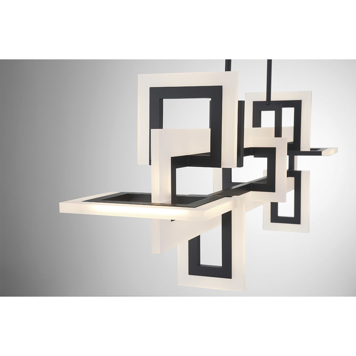 Inizio Linear Chandelier Ceiling Light in Black