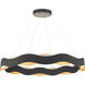 Vaughan LED 46 inch Black and Nickel Chandelier Ceiling Light