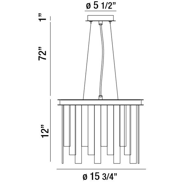 Candice 6 Light 16 inch Chrome Chandelier Ceiling Light