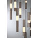 Ronda LED 32 inch Harlow Bronze Multi Drop Chandelier Ceiling Light