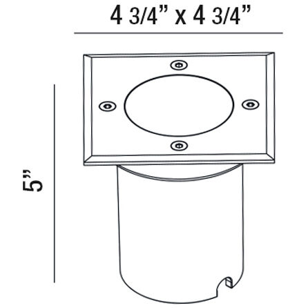 Ontario LED 5 inch Stainless Steel Outdoor Wall Mount