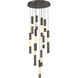 Ronda LED 20 inch Harlow Bronze Multi Drop Chandelier Ceiling Light