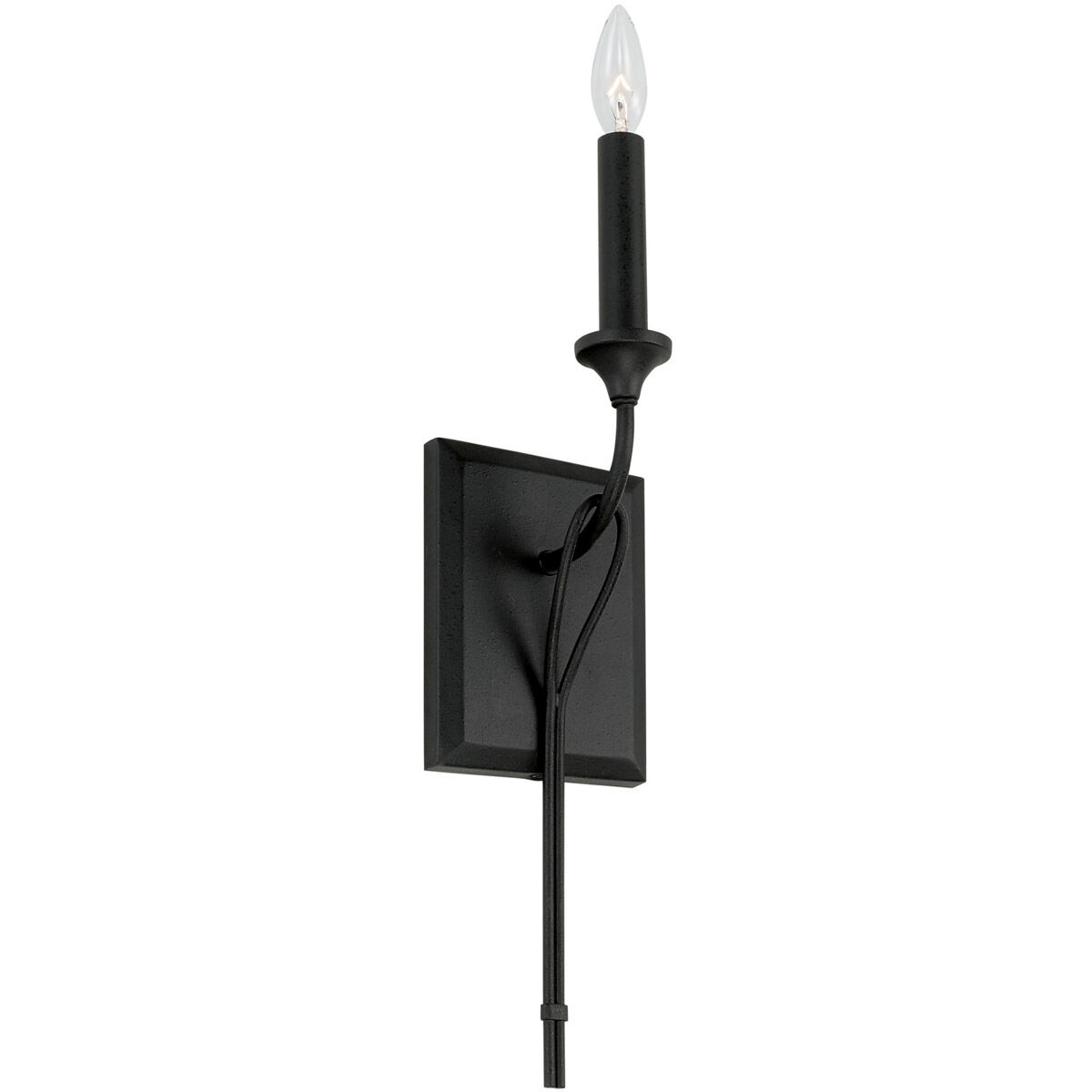 Bentley 1 Light 5 inch Black Iron Sconce Wall Light