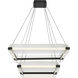 Neoness LED 34.25 inch Matte Black Grand Chandelier Ceiling Light in Clear