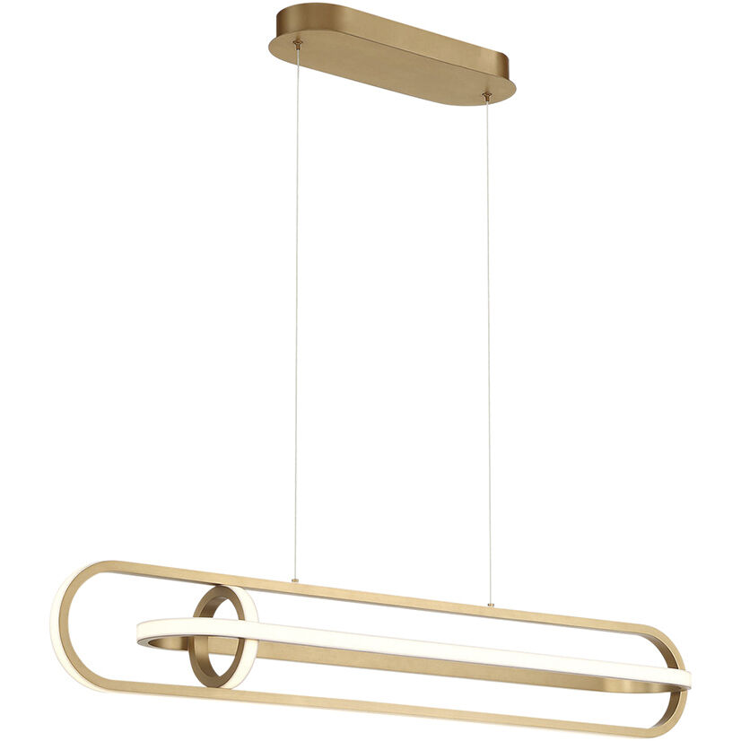 Demark Linear Chandelier Ceiling Light in Black