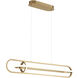 Demark Linear Chandelier Ceiling Light in Black