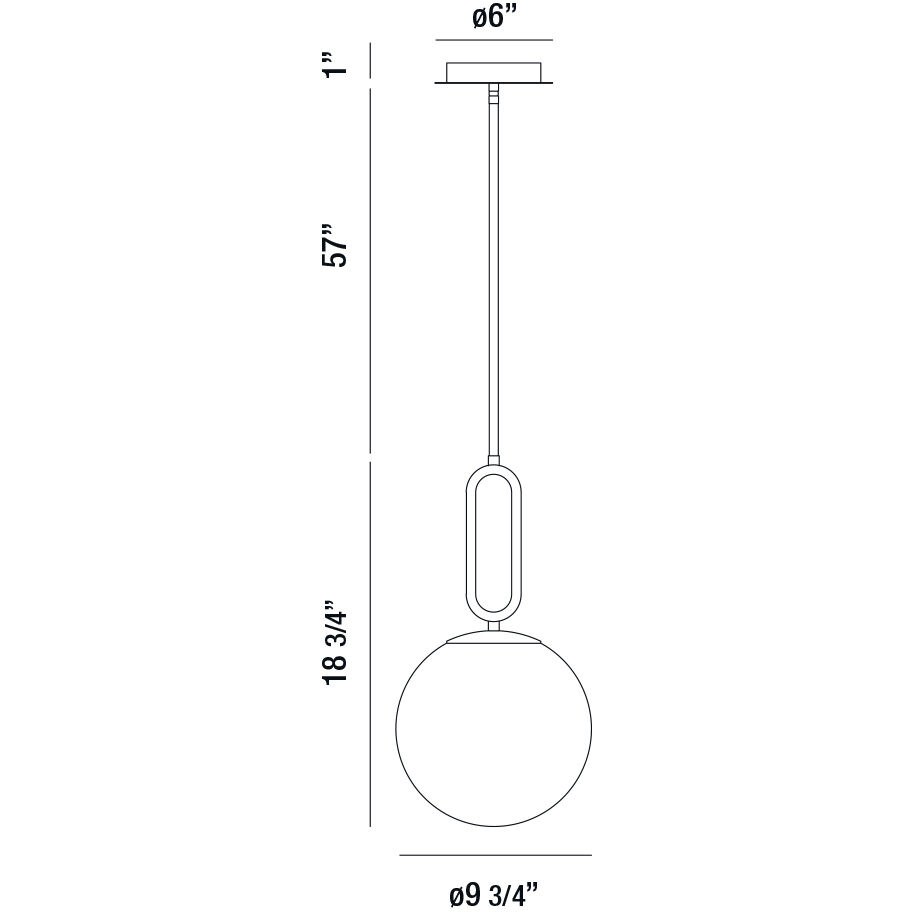 Prospect 1 Light 9.75 inch Gold Pendant Ceiling Light, Small
