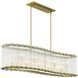 Glasbury Linear Chandelier Ceiling Light in Gold