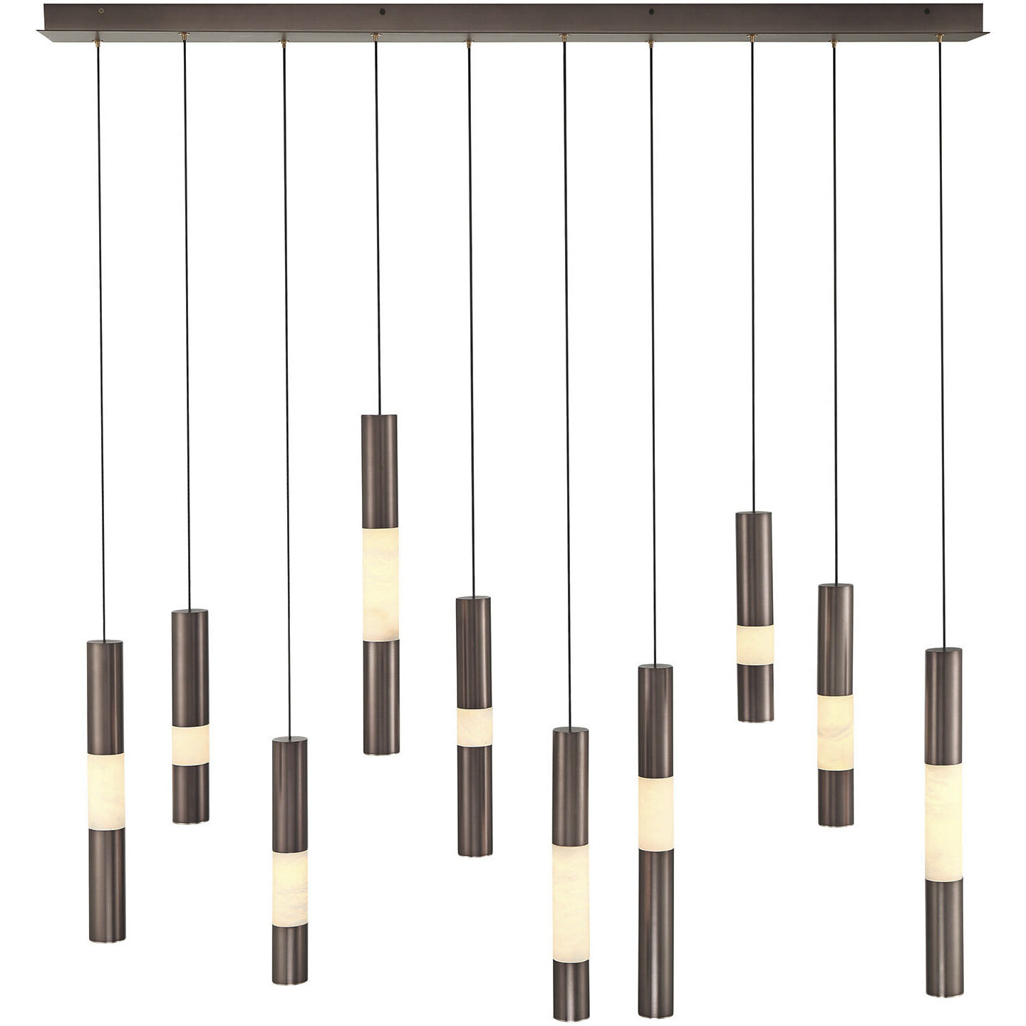 Ronda LED 50 inch Harlow Bronze Linear Chandelier Ceiling Light
