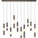 Ronda LED 50 inch Harlow Bronze Linear Chandelier Ceiling Light