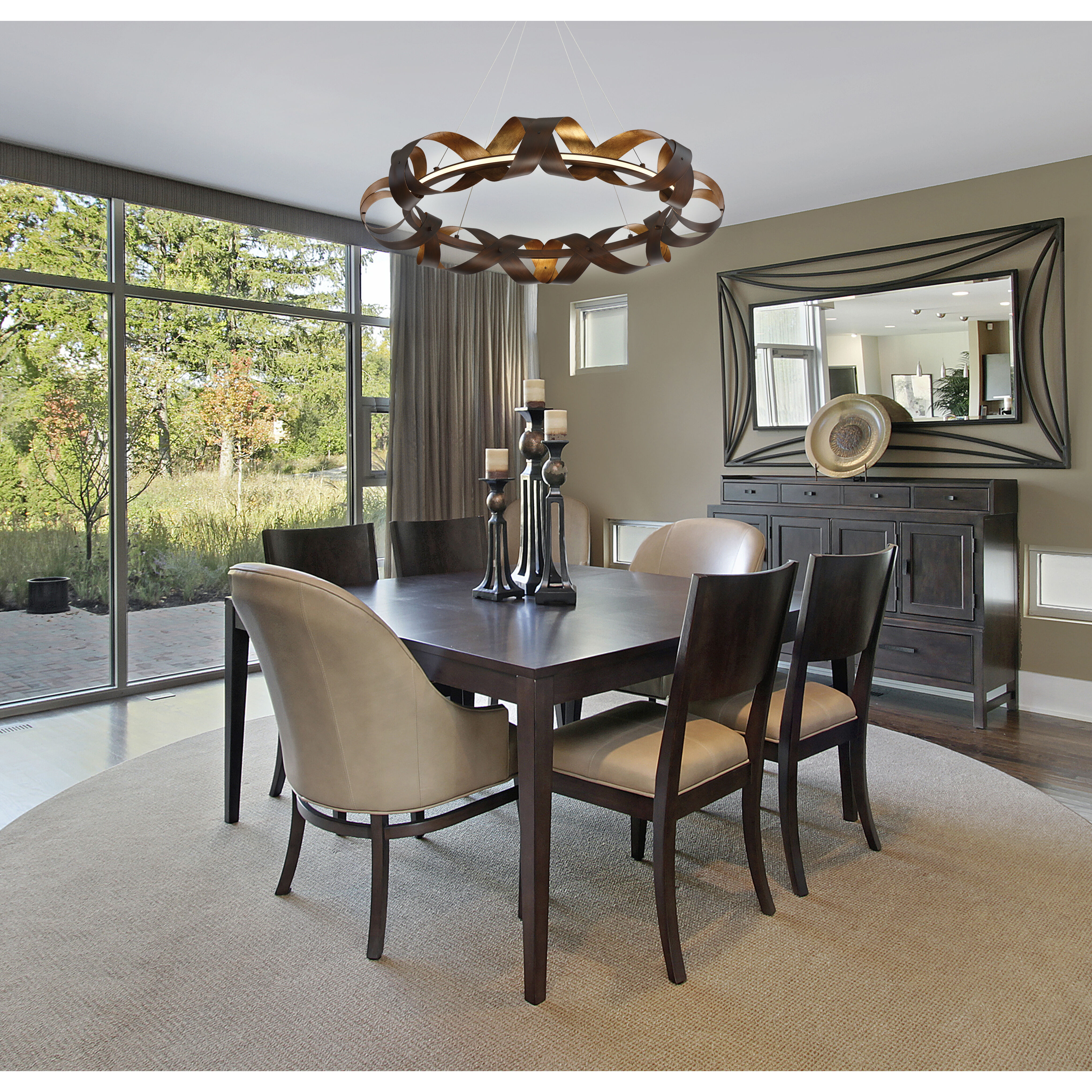 Banderia LED 3.5 inch Bronze and Gold Pendant Ceiling Light