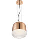 Corson 1 Light 10 inch Rose Gold Pendant Ceiling Light, Small