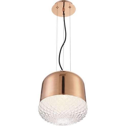 Corson 1 Light 10 inch Rose Gold Pendant Ceiling Light, Small