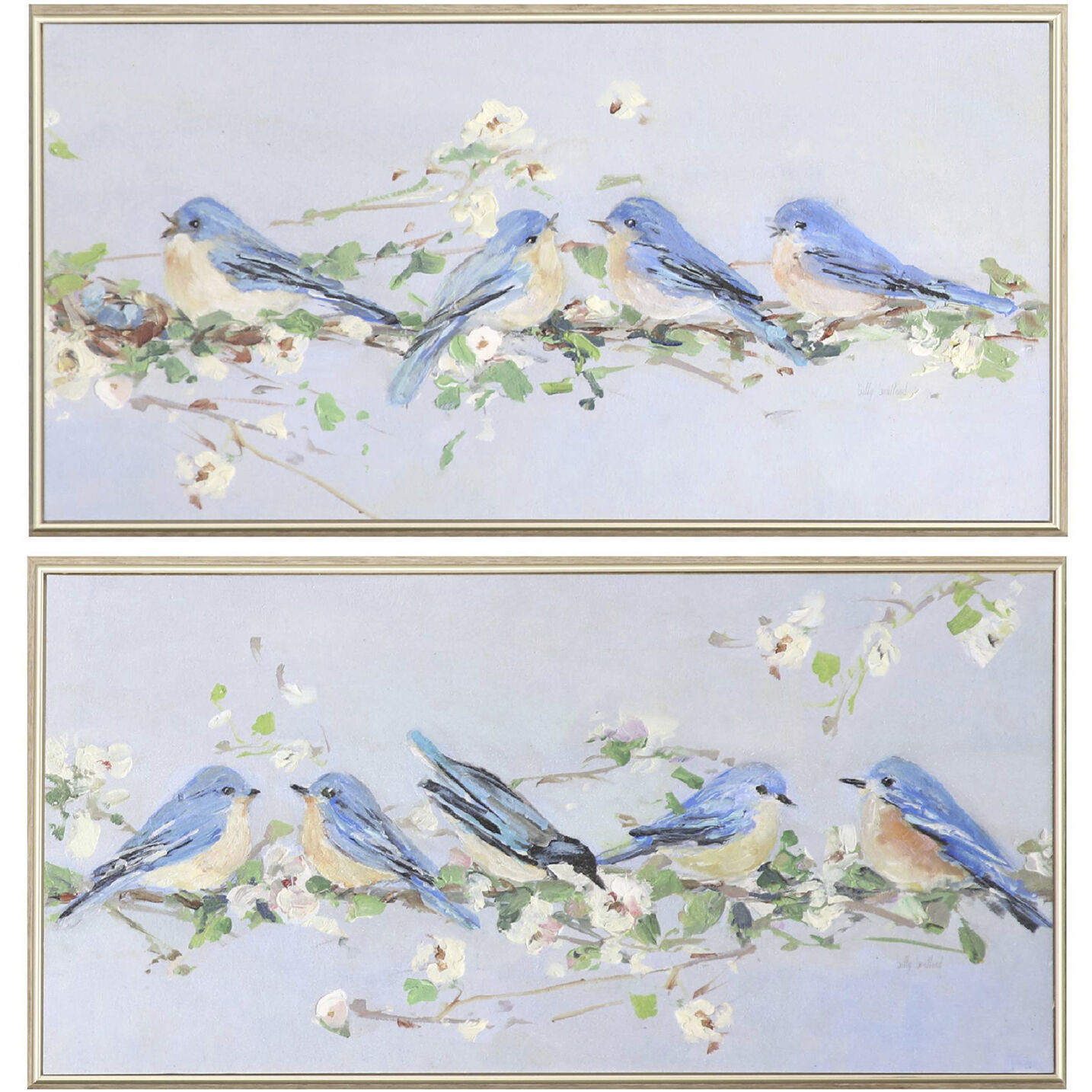 Florals 25 X 13 inch Non-Glass Framed Art, Propac