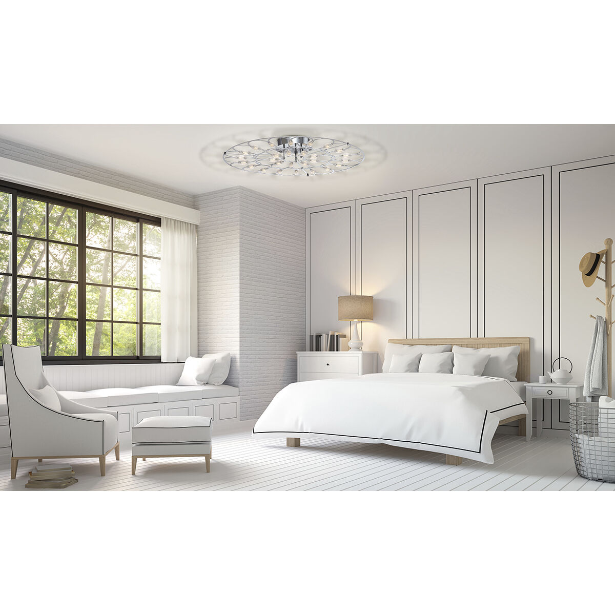 Rotolo LED Chrome Wall Sconce Wall Light, Medium