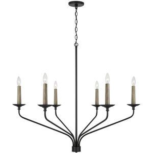 Wilder 6 Light 41 inch Matte Black Chandelier Ceiling Light