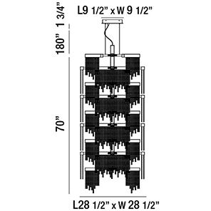 Rossi LED 28.5 inch Chrome Chandelier Ceiling Light