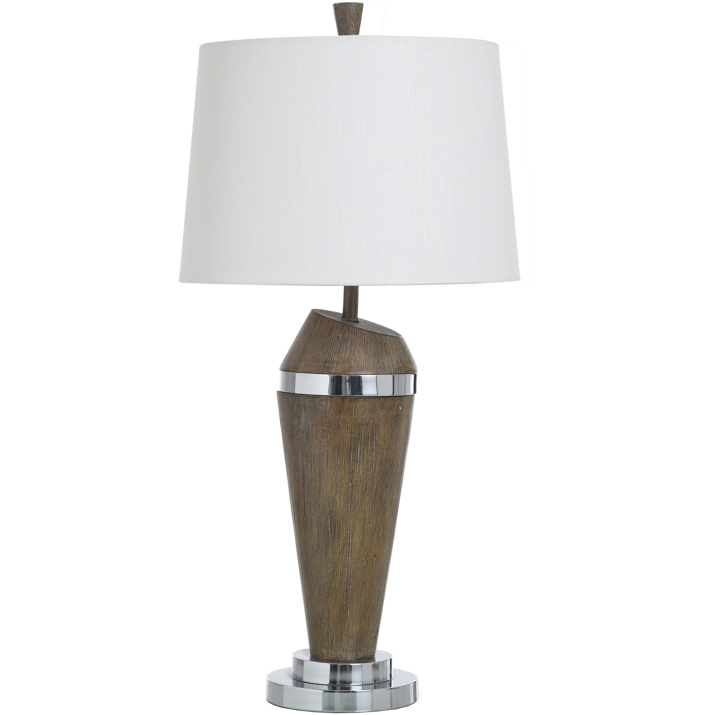 Danrun Silver 33 inch 150.00 watt Brushed Steel Table Lamp Portable Light