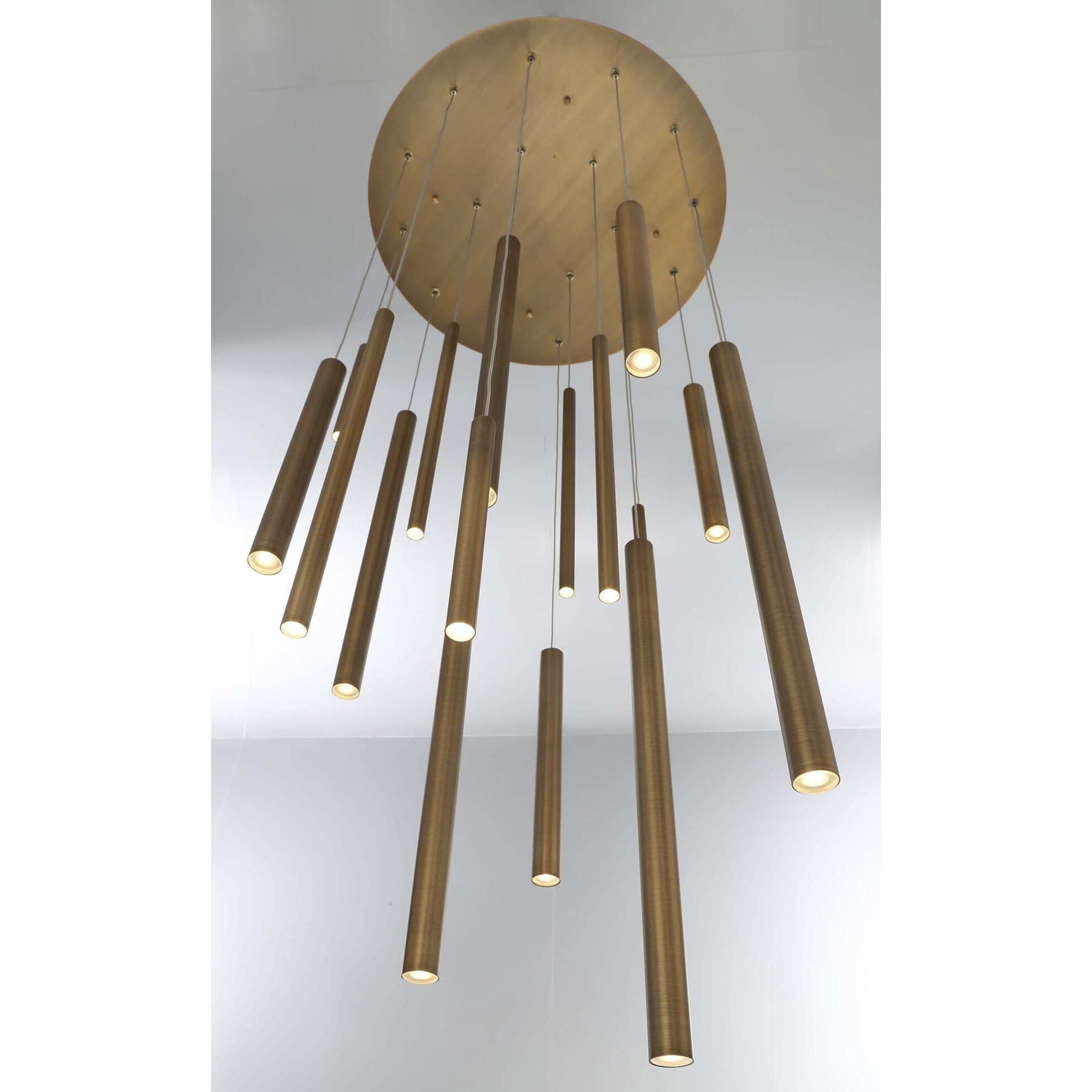 Santana LED 10 inch Satin Nickel Chandelier Ceiling Light