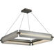 Neoness LED 34.25 inch Weathered Brass Chandelier Ceiling Light in Smoke