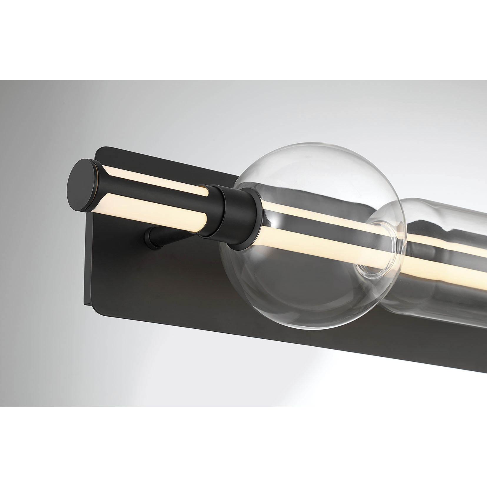 Lucent LED 26 inch Matte Black Vanity Light Wall Light